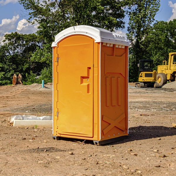 how often are the portable restrooms cleaned and serviced during a rental period in Ewell MD